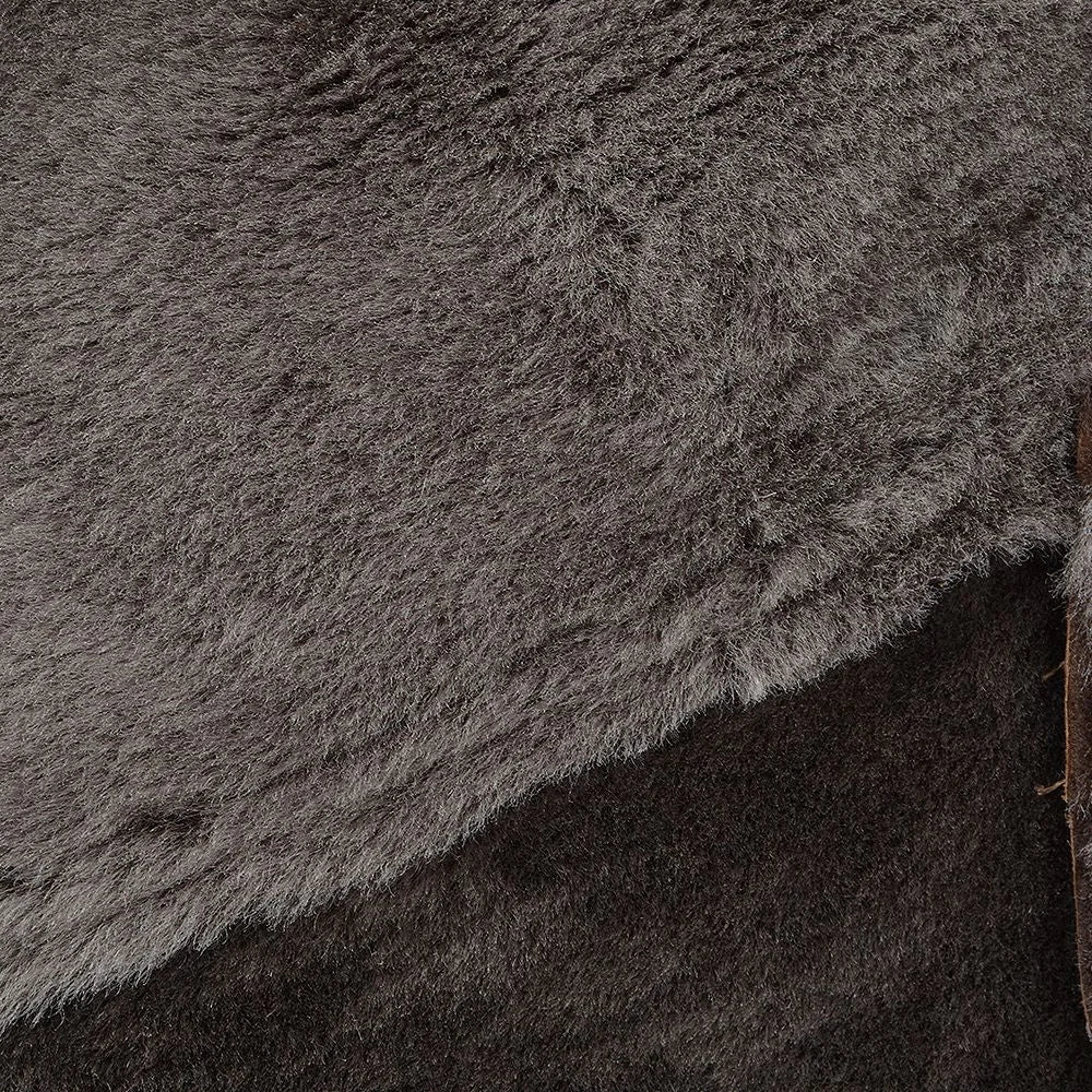 Women's Brown Hooded Shearling Leather Coat