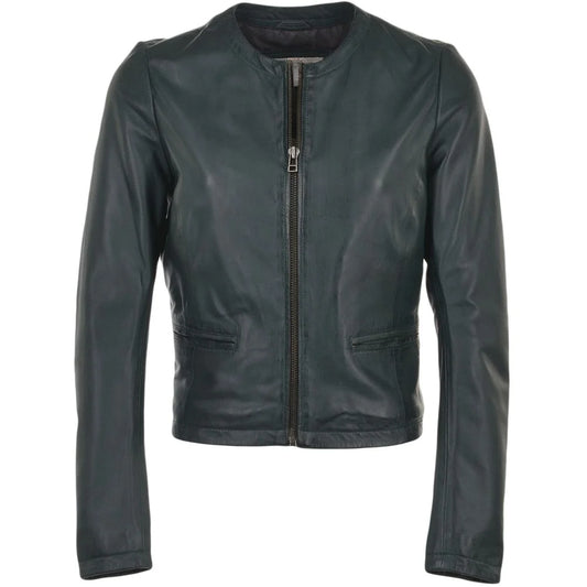 Women's Green Leather Jacket