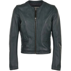 Women's Green Leather Jacket