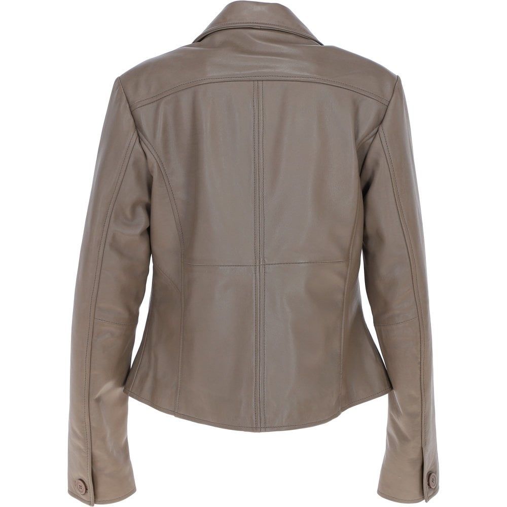 Women's Leather Short Blazer Jacket