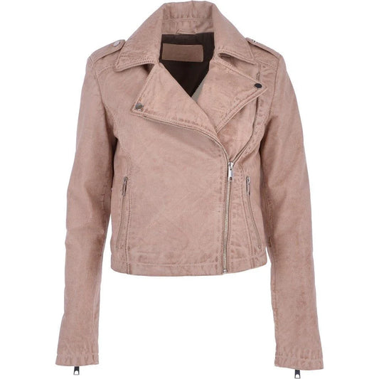 Women's Light Beige Suede Jacket