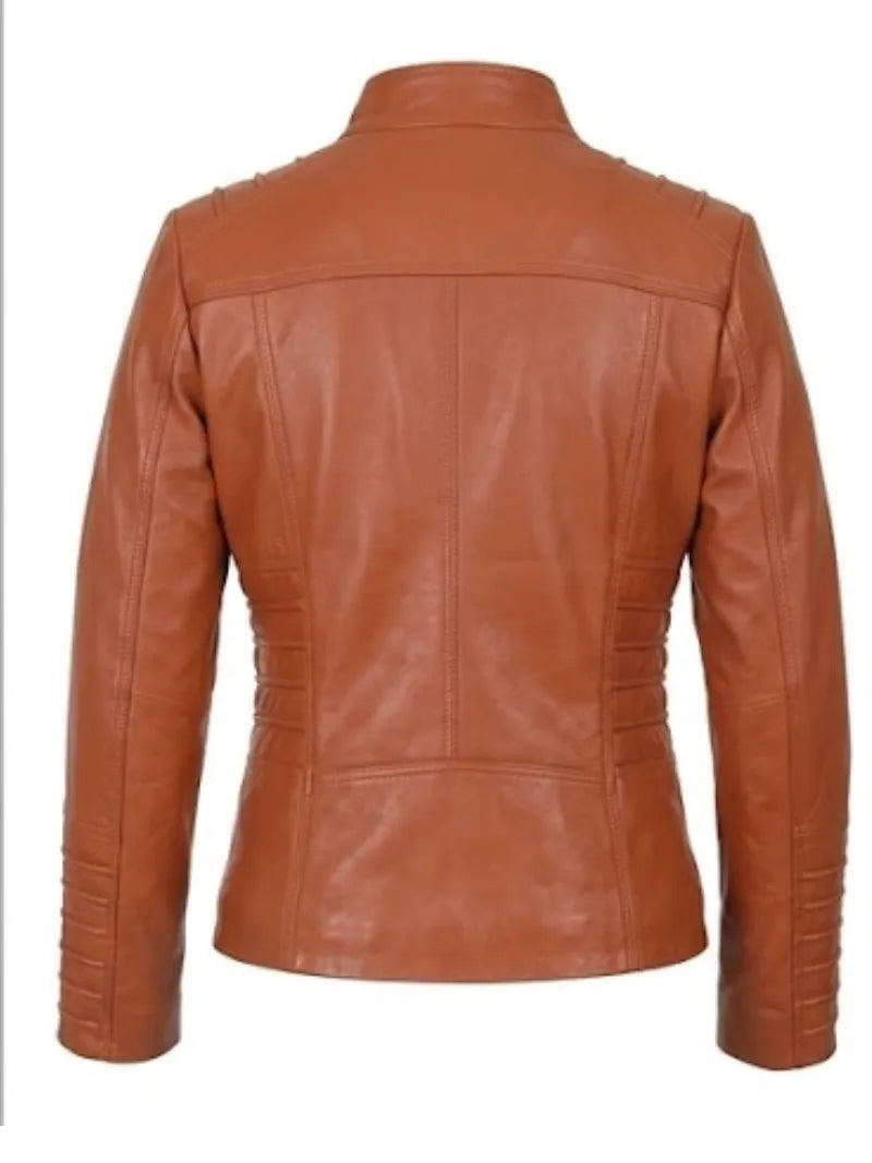Women’s Quilted Jacket Brown Slim fit