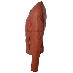 Women's Rust Leather Jacket