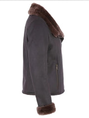 Women's Shearling-Lined Leather Jacket