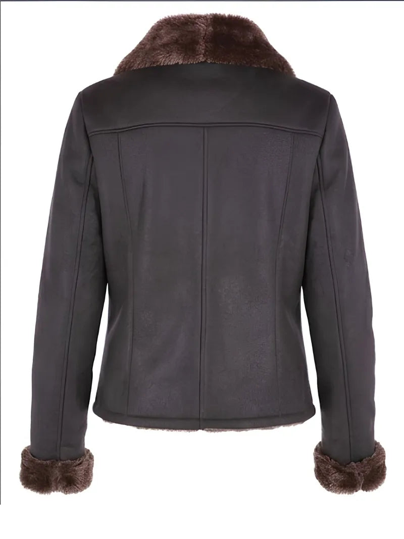 Women's Shearling-Lined Leather Jacket