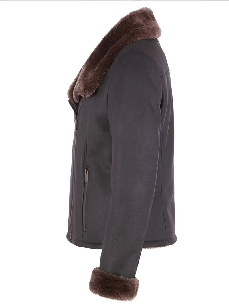 Women's Shearling-Lined Leather Jacket