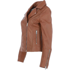 Women's Tan Leather Jacket