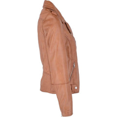 Women's Tan Suede  Leather Jacket