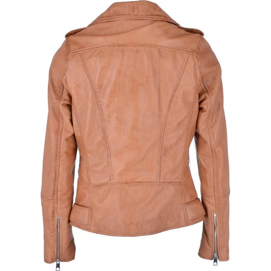 Women's Tan Suede  Leather Jacket