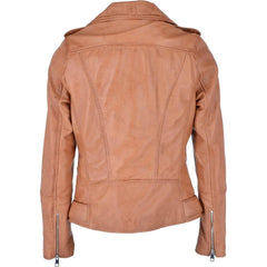 Women's Tan Suede  Leather Jacket