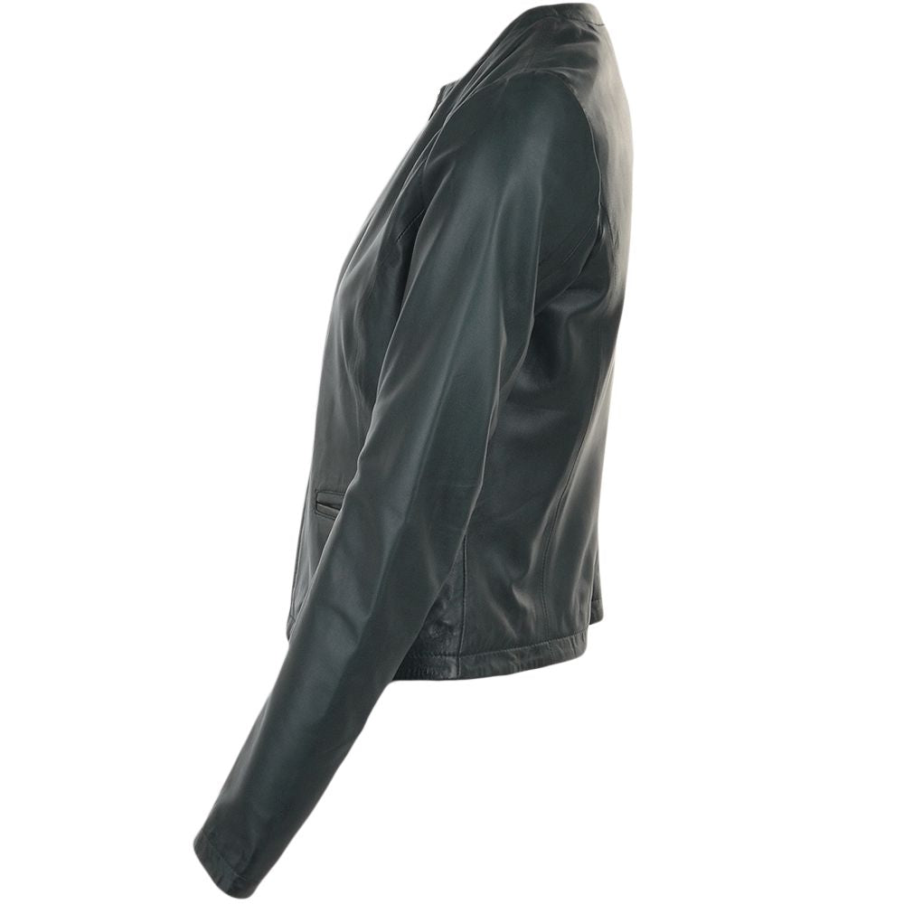 Women's Teal Leather Jacket