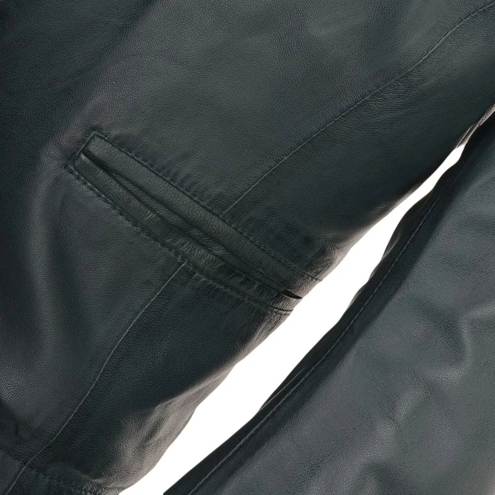 Women's Teal Leather Jacket