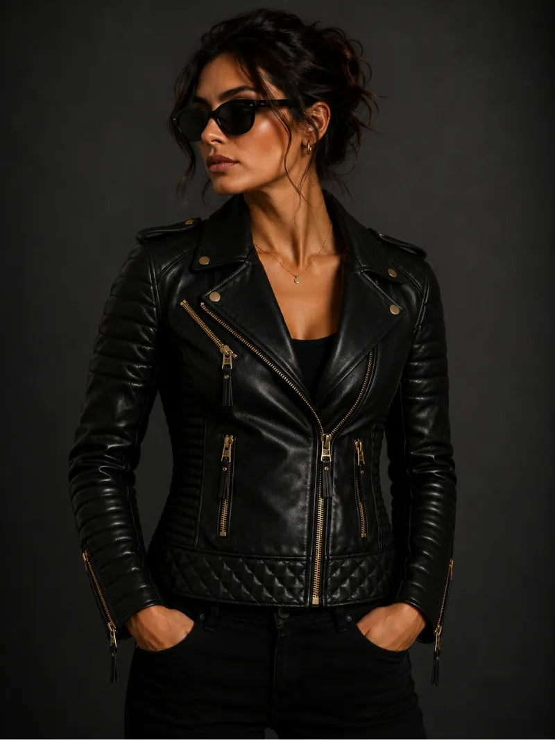 Women_s_Black_Leather_Jacket_with_Quilted_Details_and_Golden_Zippers_5