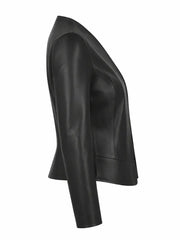 Women's Black Tailored Leather Jacket