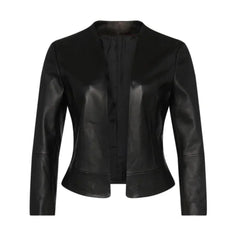 Women's Black Tailored Leather Jacket
