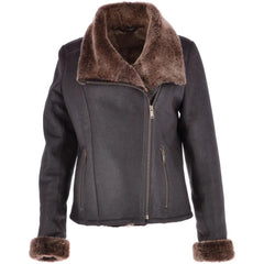 Women's Shearling-Lined Leather Jacket