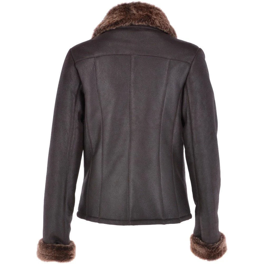 Women's Shearling-Lined Leather Jacket