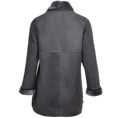 Women's Charcoal Grey Shearling Coat
