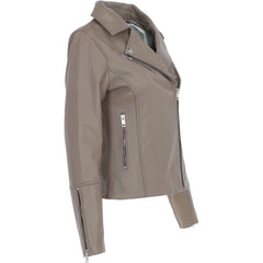 Women's Classic Biscuit Leather Jacket