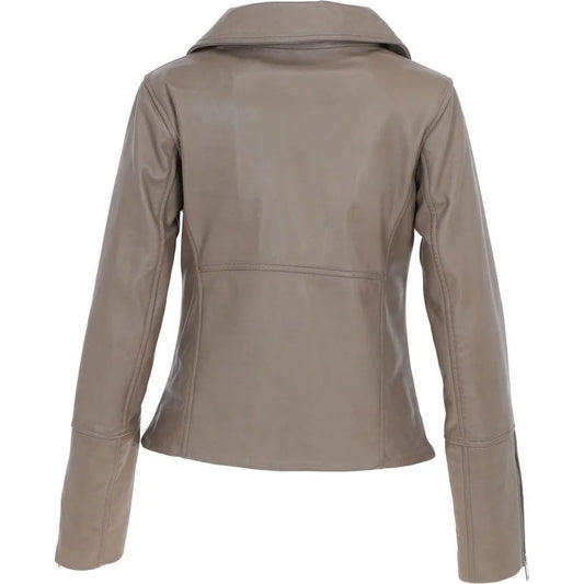 Women's Classic Biscuit Leather Jacket