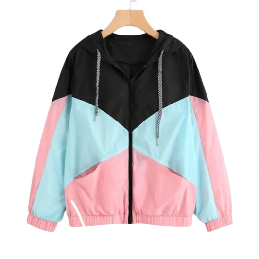 Women's Color block Windbreaker Jacket