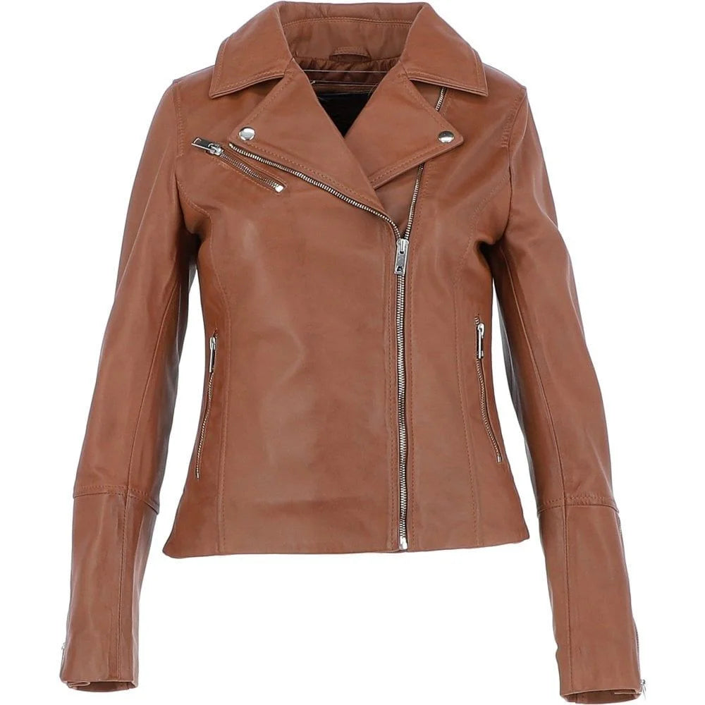 Women's Tan Leather Jacket