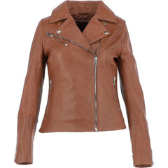 Women's Tan Leather Jacket