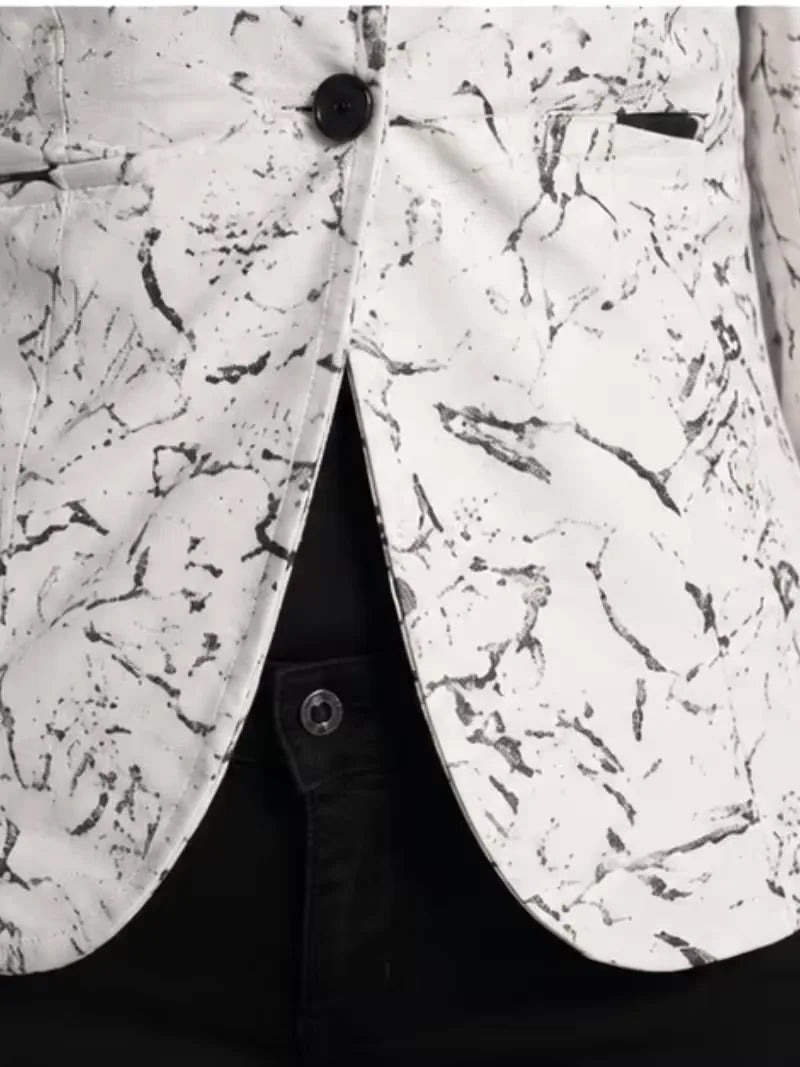 Women's black premium real leather blazer, pocket detail