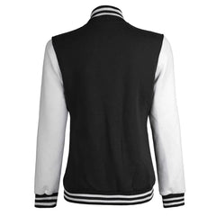 Womens Baseball Black and White Varsity Jacket